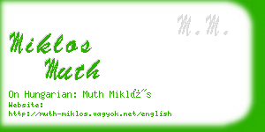 miklos muth business card